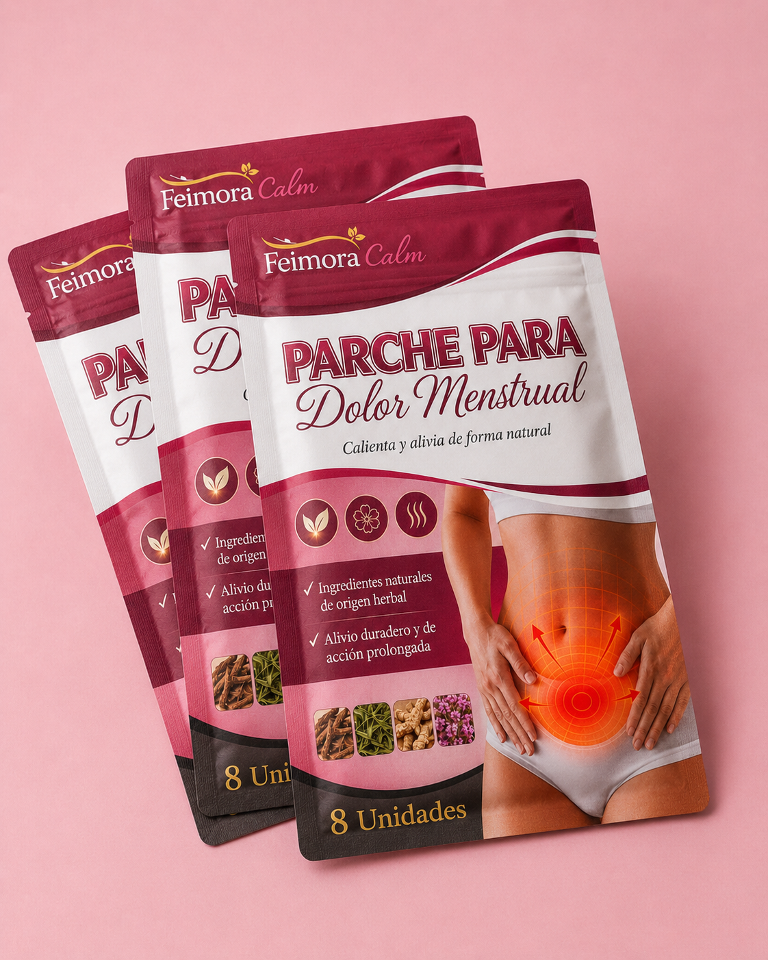 Alivio Instantáneo para Cólicos y Dolor Lumbar — Feimora Calm